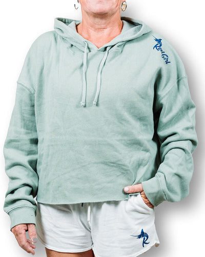 Load image into Gallery viewer, Reel Girl Crop Hoodie