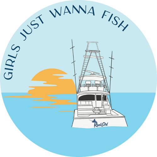 Girls Just Wanna Fish Sticker