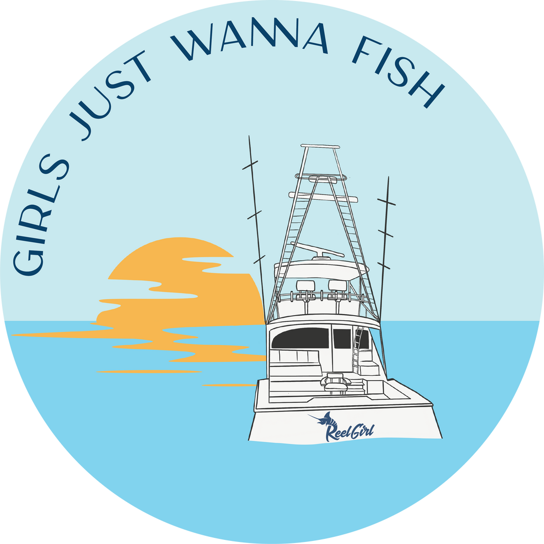 Girls Just Wanna Fish Sticker