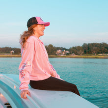Load image into Gallery viewer, Pink Hoodie with Double-Sleeve Logo
