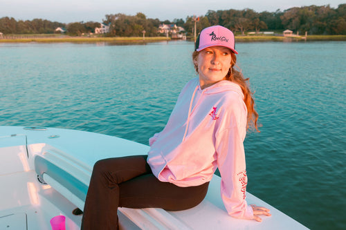 Load image into Gallery viewer, Pink Hoodie with Double-Sleeve Logo
