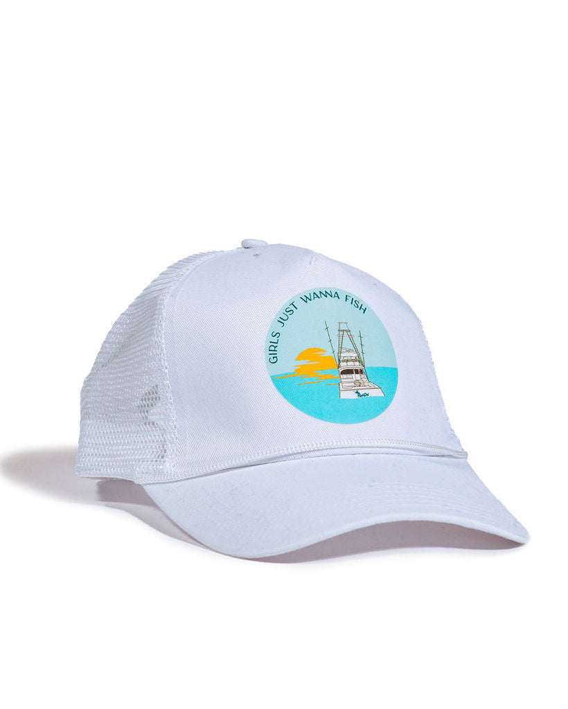 Girls Just Wanna Fish Corded Trucker Hat