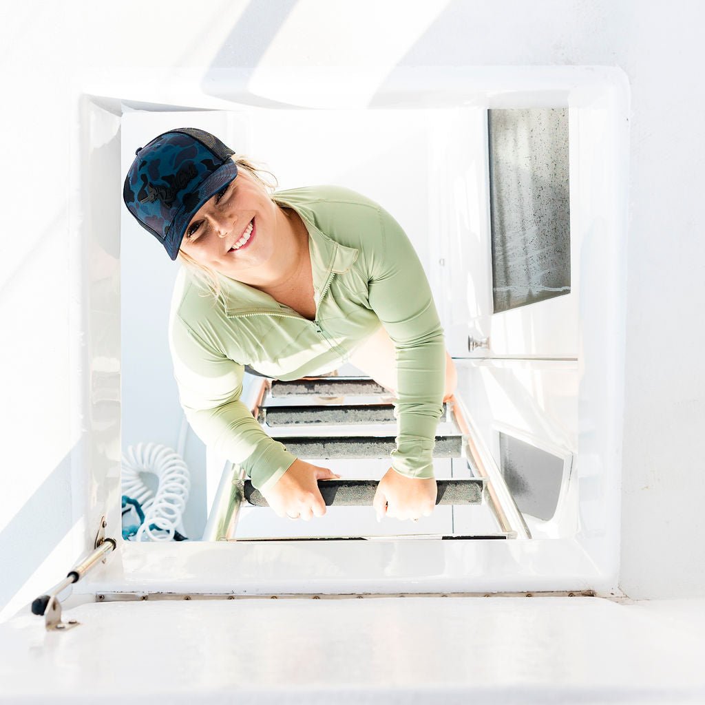 Reel Girl Clothing Co Navy Camo Trucker Hat