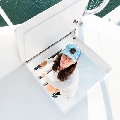 Camo Faux Leather Patch Hat