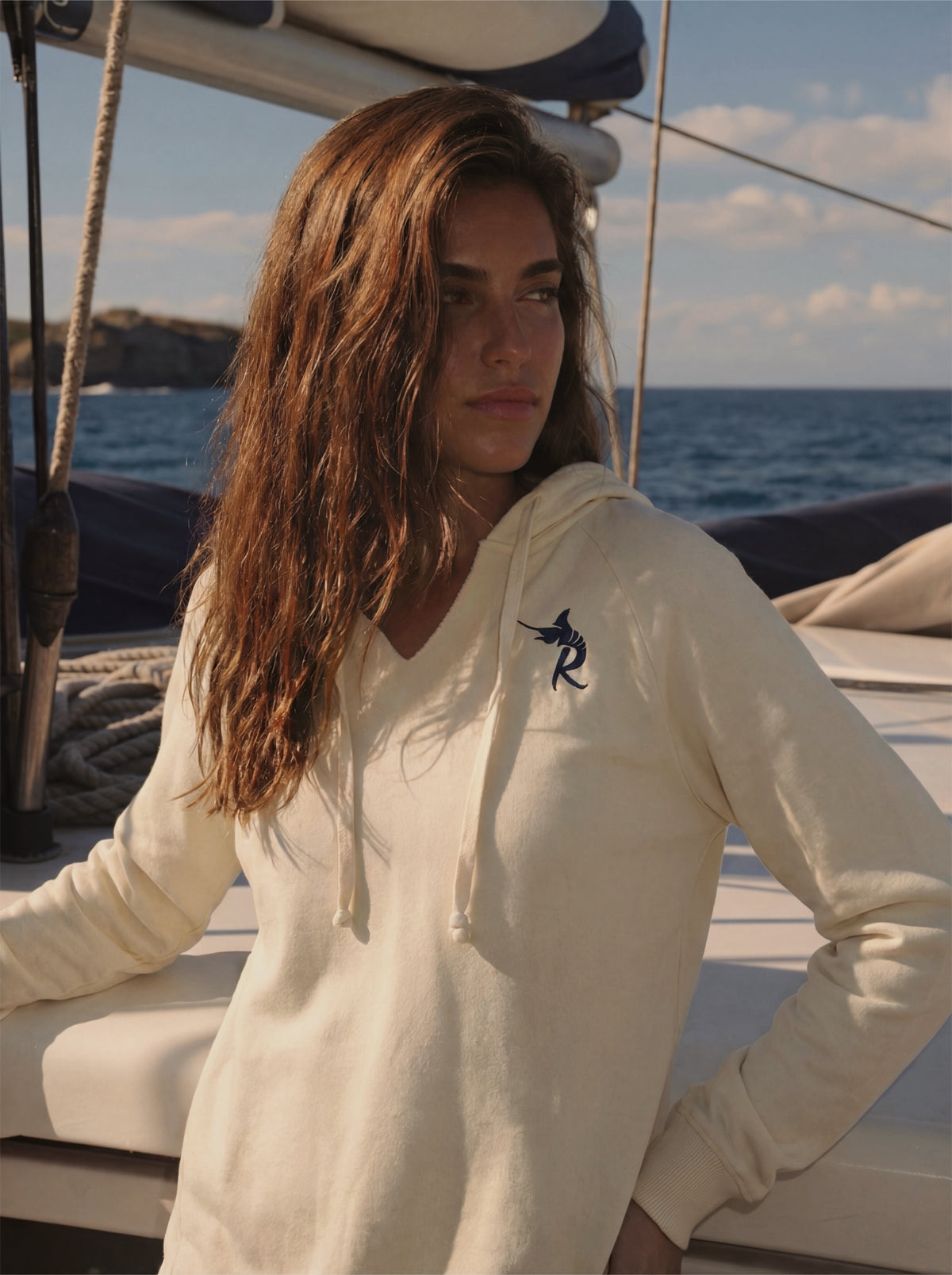 Reel Girl V-Neck Hoodie